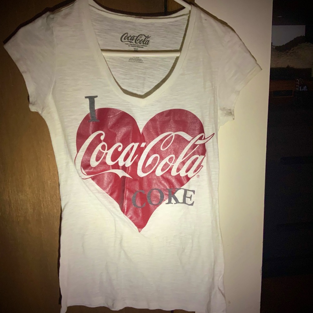 Vintage burnout I♥️Coca-Cola tee
